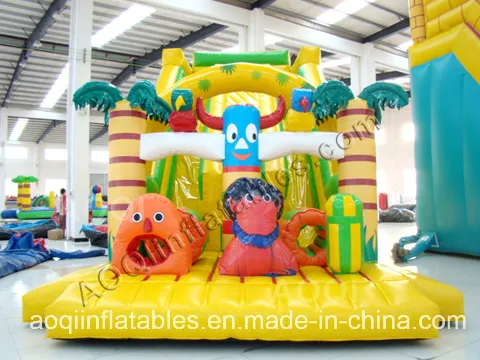 Aoqi Design Inflatable Jungle Animal Slide