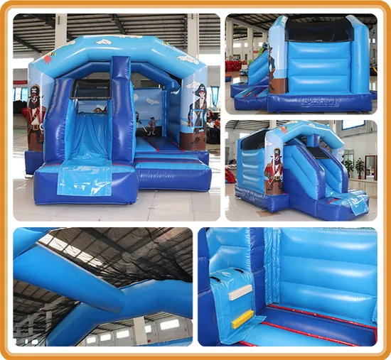 Aoqi Factory Pirate Inflatable Bounce House with Slide