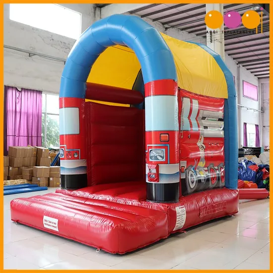 Aoqi Fire Truck Inflatable Bouncer House for Toddler