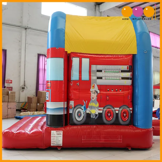 Aoqi Fire Truck Inflatable Bouncer House for Toddler