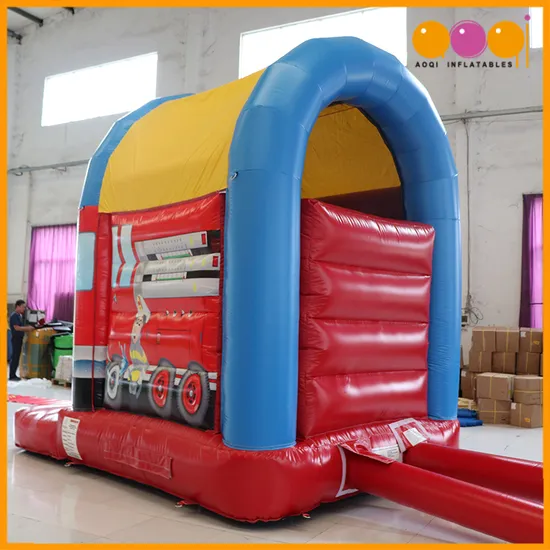 Aoqi Fire Truck Inflatable Bouncer House for Toddler