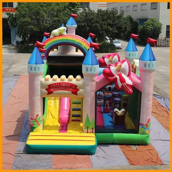 Aoqi Flower Fairy Princess Palace Inflatable Combo with Slide