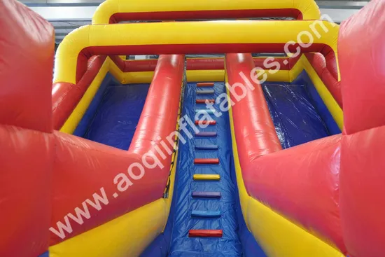 Aoqi Inflatables Cheap Price Inflatable Double Red and Yellow Slide (AQ943-2)