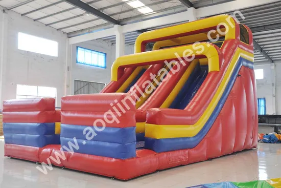 Aoqi Inflatables Cheap Price Inflatable Double Red and Yellow Slide (AQ943-2)