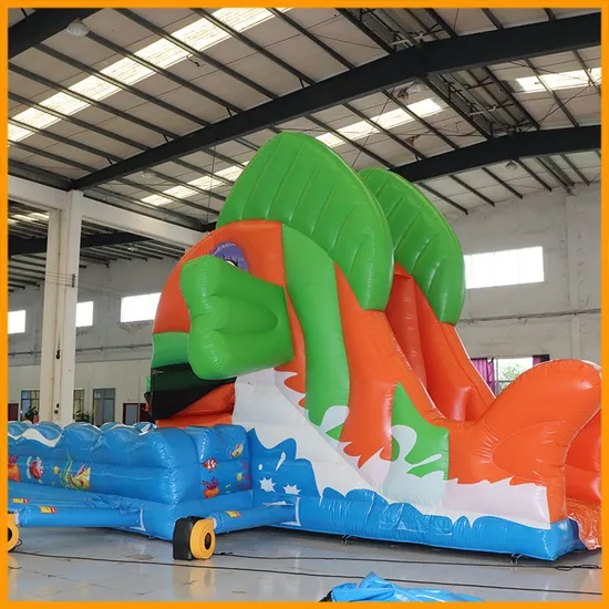 Aoqi Moving Fish Inflatable Bounce House Water Slide