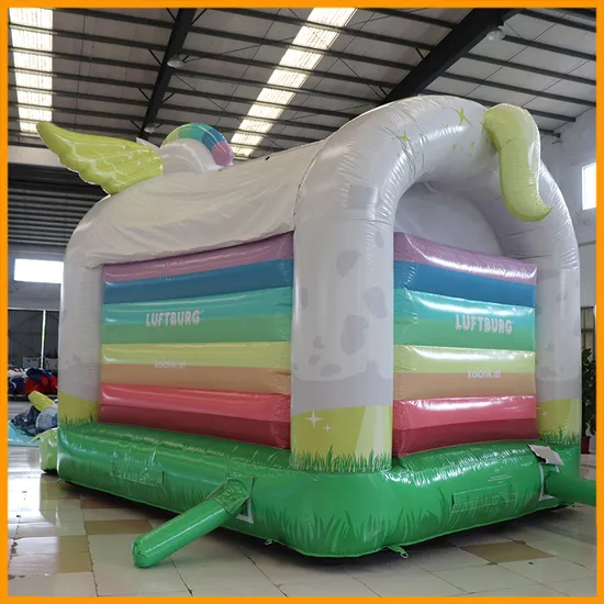 Aoqi Rainbow Unicorn Inflatable Bouncer Bounce House