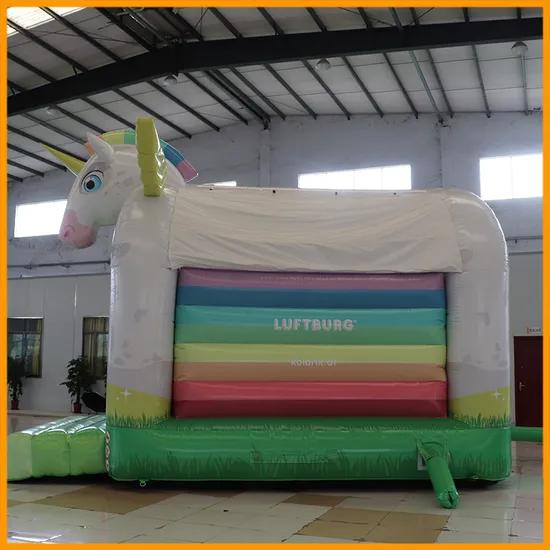 Aoqi Rainbow Unicorn Inflatable Bouncer Bounce House