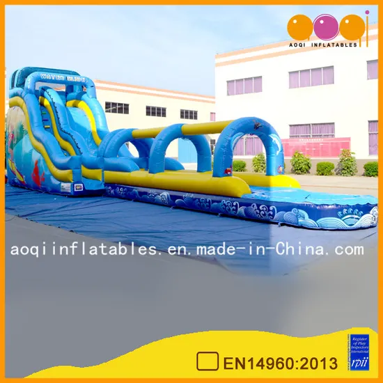 Blue High Wate Inflatabler Slides for Kid (AQ1036)