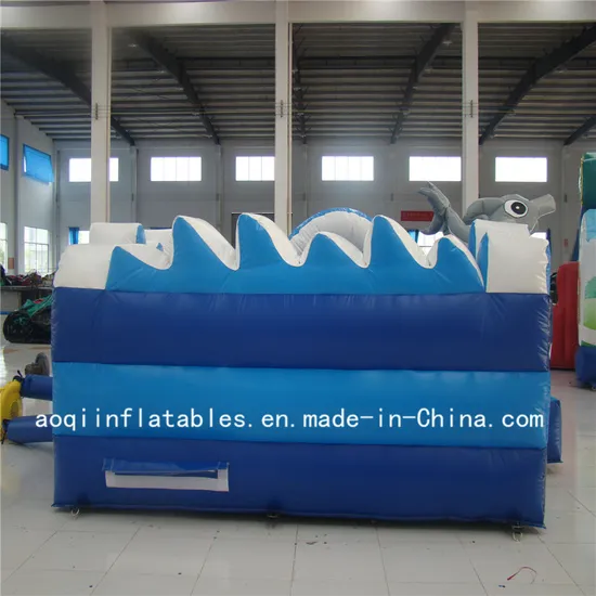 Blue Inflatable Ocean Bouncers House with Beautiful Printing (AQ02178)