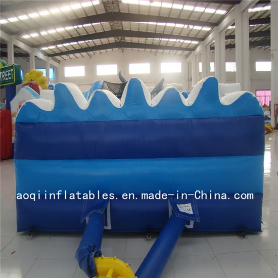 Blue Inflatable Ocean Bouncers House with Beautiful Printing (AQ02178)