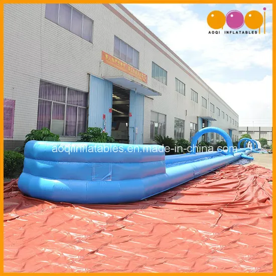 Blue and White Long Inflatable Slip and Slide Inflatable City Slide for Custom (AQ10125)