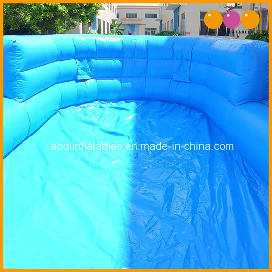 Blue and White Long Inflatable Slip and Slide Inflatable City Slide for Custom (AQ10125)