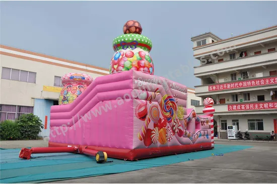 Candy Theme PVC Customized Size Inflatable Dry Slide (AQ01666)