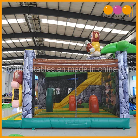 Ce Certification PVC Tarpaulin Monkey Inflatable Fun City for Kids (AQ01404-2)