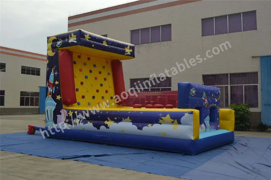 Children Outer Space Playground Sports Equipment Inflatable Climbing Wall for Sale (AQ01136)