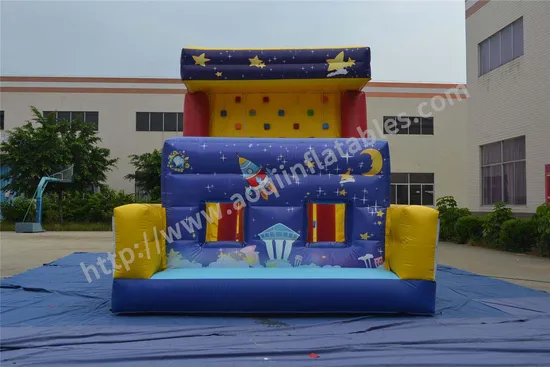 Children Outer Space Playground Sports Equipment Inflatable Climbing Wall for Sale (AQ01136)