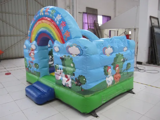 China Inflatable Children′s Playground Animal Theme Rainbow Bouncer with Cartoon Painting (AQ0105-1)