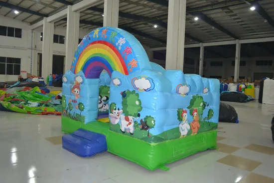 China Inflatable Children′s Playground Animal Theme Rainbow Bouncer with Cartoon Painting (AQ0105-1)