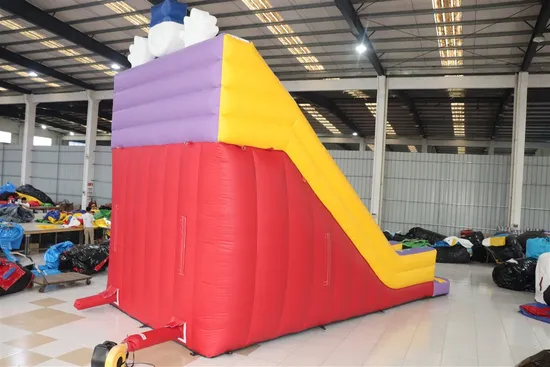 Clown High Slide with Dounble Climbing Wall Bouncing Inflatable Slide (AQ09130)