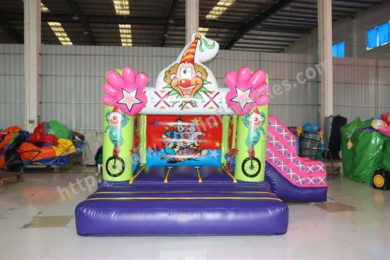 Clown Theme Inflatable Bouncer with Slide (AQ647-2)