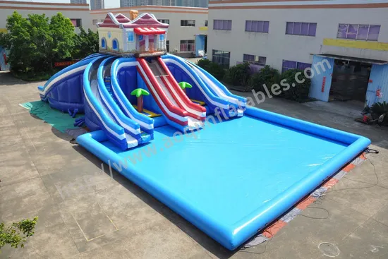 Commercial Grade Amusement Park Inflatable Game Water Slide Inflatable Slide (AQ01732-3)