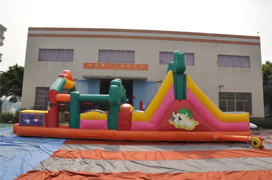 Cowboy Theme Bouncer Inflatable Obstacle Course with Slide (AQ01125)