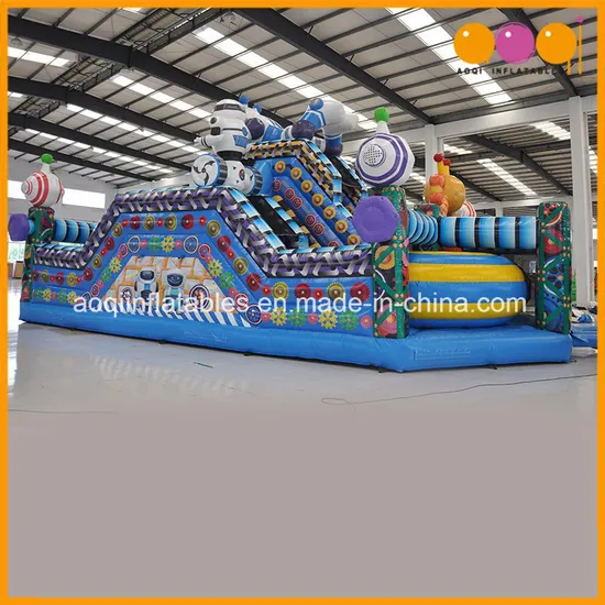 Factory Price Bouncer and Slide Robot Theme Inflatable Combo (AQ01781)