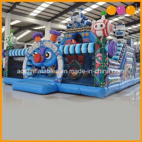 Factory Price Bouncer and Slide Robot Theme Inflatable Combo (AQ01781)