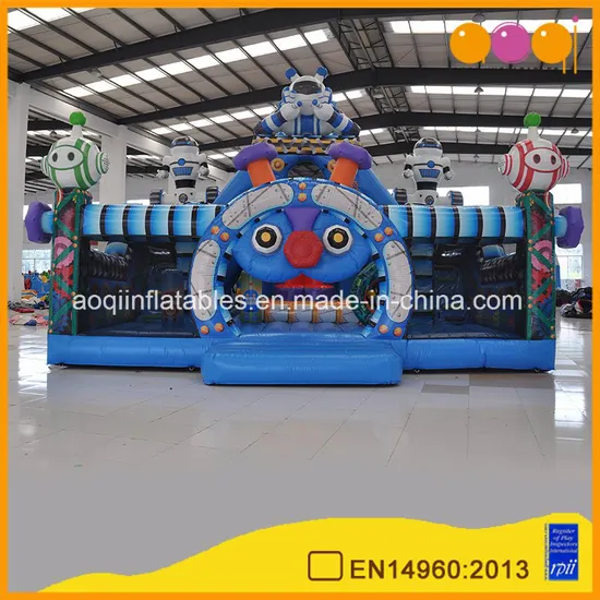 Factory Price Bouncer and Slide Robot Theme Inflatable Combo (AQ01781)