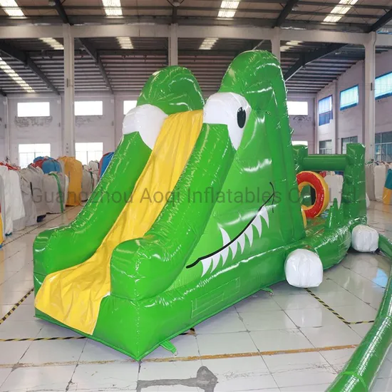 Funny Run Adventure Indoor Water Park Crocodile Inflatable Pool Obstacle Course (AQ3624)