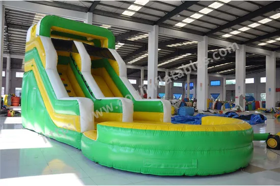 Hot Sale Hybrid Inflatable Water Slide with Pool (AQ10124)