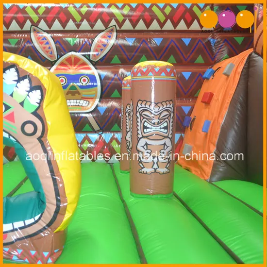 Indian Totem Inflatable Combo with Slide for Kids (AQ01512)