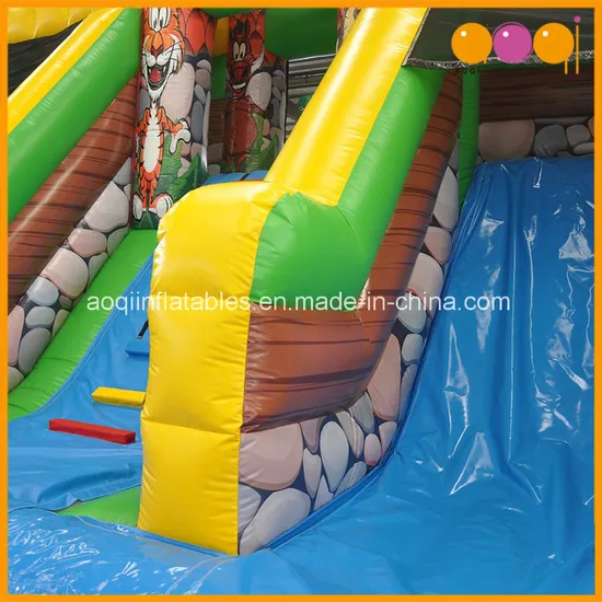 Indoor Water Park Animal Theme Dual Lanes Inflatable Water Slide (AQ01743)