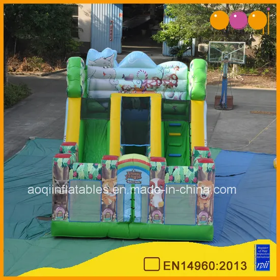 Inflatable Playground Animal Jungle Combo Bounce with Slide (AQ0141)