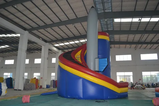 Inflatable Rocket Curve Slide (AQ1123-1)