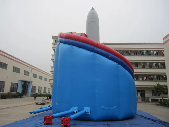 Inflatable Rocket Curve Slide (AQ1123-1)