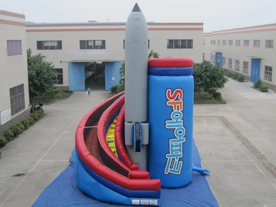 Inflatable Rocket Curve Slide (AQ1123-1)