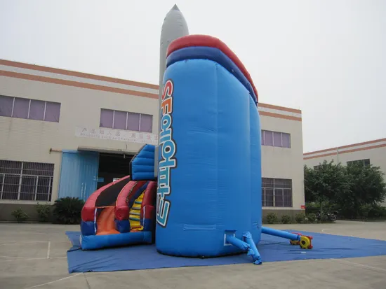 Inflatable Rocket Curve Slide (AQ1123-1)