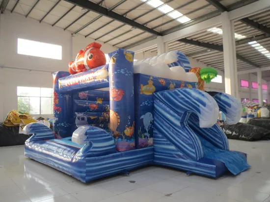 Inflatable Toy Ocean Park Combo Bounce Kids Playhouse Trampoline with Printing (AQ01524)