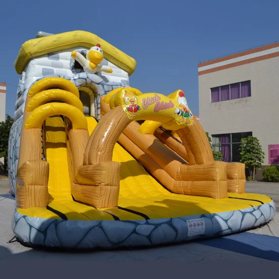 Inflatable Yellow Duck Funy Slide (aq01498)