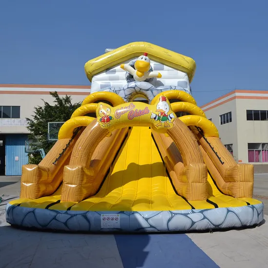 Inflatable Yellow Duck Funy Slide (aq01498)