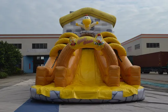 Inflatable Yellow Duck Funy Slide (aq01498)