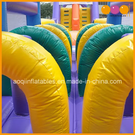 Long Colorful Inflatable Obstacle Course Inflatable Parcours (AQ01615)