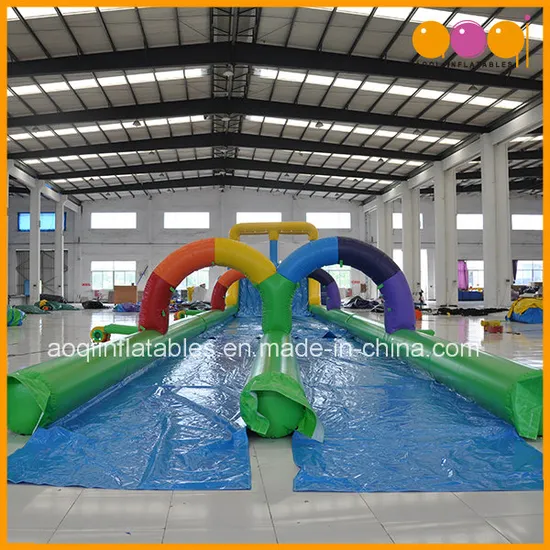 Long and High Inflatable Water Slide Game with Five Parts (AQ10140)