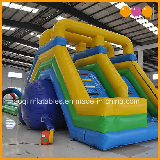 Long and High Inflatable Water Slide Game with Five Parts (AQ10140)