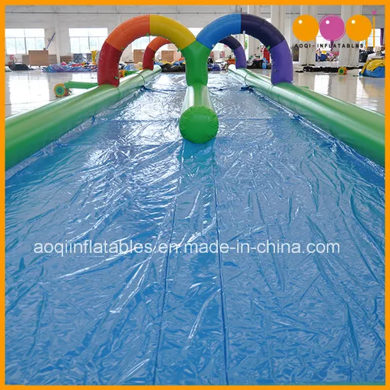 Long and High Inflatable Water Slide Game with Five Parts (AQ10140)