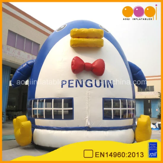 Lovely Inflatable Penguin Moonwalk Bouncer for Sale (AQ03105)