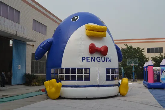 Lovely Inflatable Penguin Moonwalk Bouncer for Sale (AQ03105)