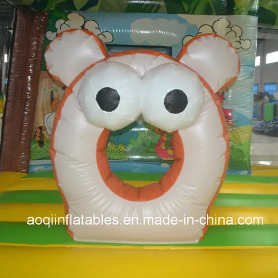 Lovely Safari Park Inflatable Combo Bouncer with Slide Inflatable Trampoline (AQ01583)