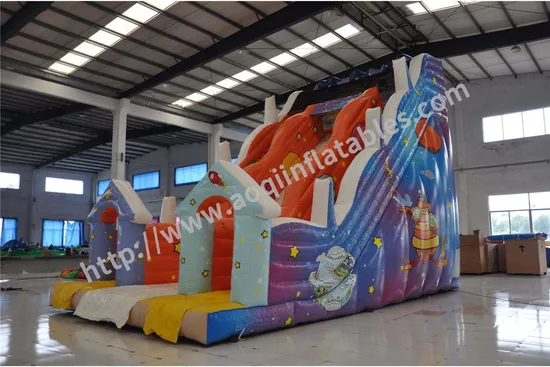 Most Popular Cosmic Theme Inflatable Dry Slide (AQ137)